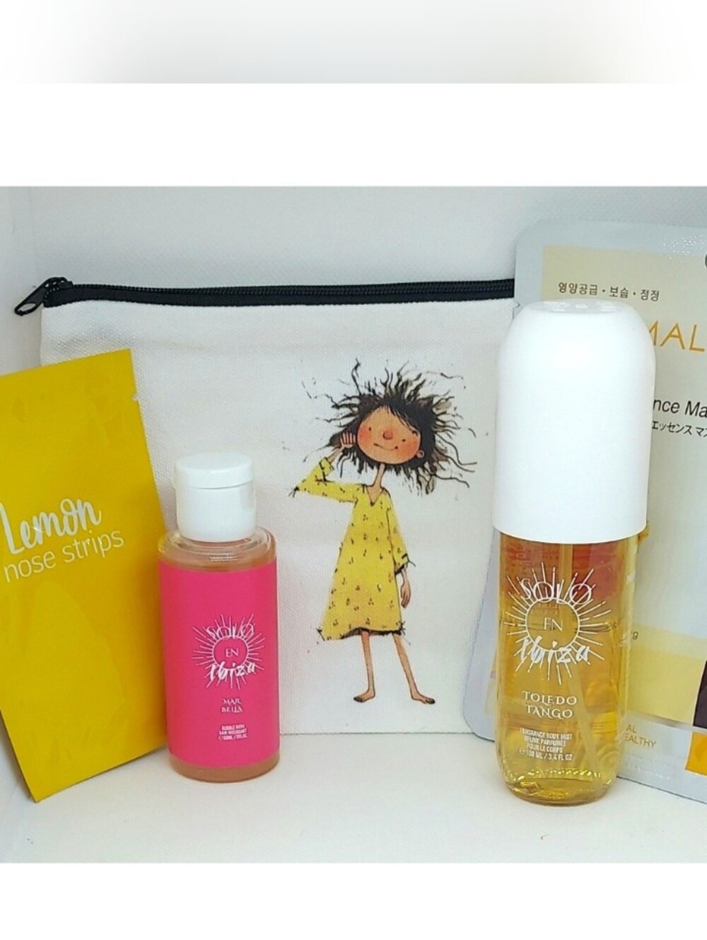 Solo En Ibiza Spa Set With Cosmetic Bag NWT